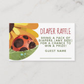 Carte D'accompagnement Lady Bug Diaper Raffle (Devant)