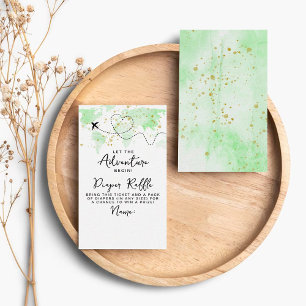 Carte D'accompagnement "Laissons Commencer L'Aventure !" Baby shower Cart