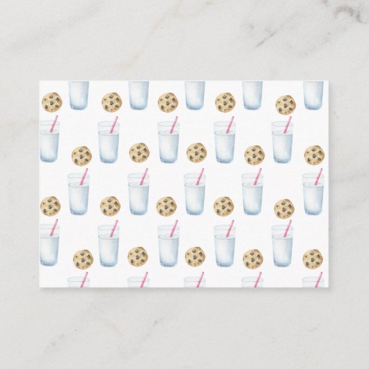 Carte D'accompagnement Lait et biscuits livres pour filles pour bébé (Dos)