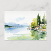 Carte D'accompagnement Lake Geneva Switzerland Scape Wedding Reception (Dos)