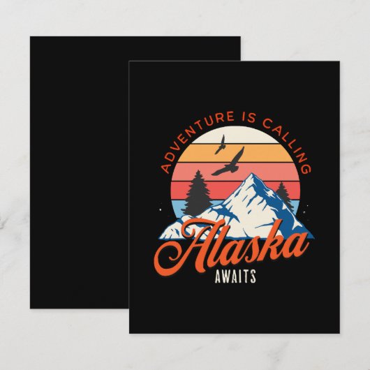 Carte D'accompagnement L'Alaska Attend ! (Devant / Derrière)