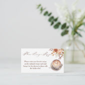 Carte D'accompagnement L'amour brasse café automne nuptiale recette de do (Debout devant)