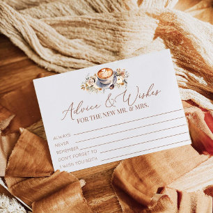 Carte D'accompagnement L'amour brasse du café Conseil et des souhaits