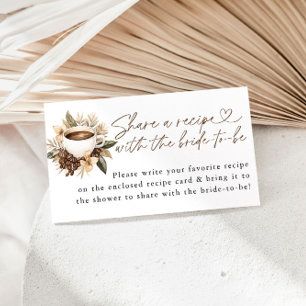 Carte D'accompagnement L'amour brasse du café nuptiale doucheDemande de r