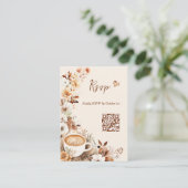 Carte D'accompagnement L'amour brasse la Fête des mariées QR Code RSVP (Debout devant)