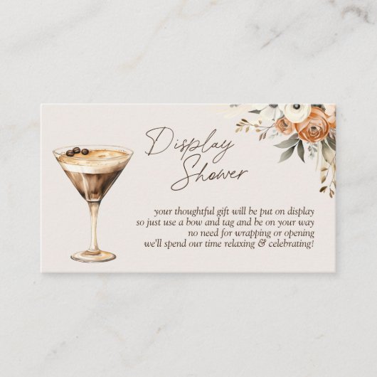 Carte D'accompagnement L'amour brasse l'Espresso Martini Display Douche (Devant)