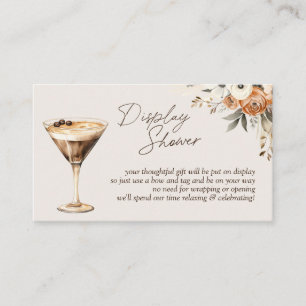 Carte D'accompagnement L'amour brasse l'Espresso Martini Display Douche