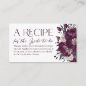 Carte D'accompagnement L'amour dans les fleurs en fleurs Crème Bourgogne (Devant)