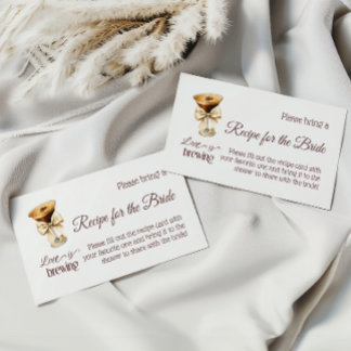 Carte D'accompagnement L'amour est dans la tasse : Recette de la douche d