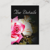 Carte D'accompagnement L'amour est dans le Mariage rose fleur (Dos)