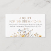 Carte D'accompagnement L'amour est en fleur Recette Fleur sauvage pour la (Devant)