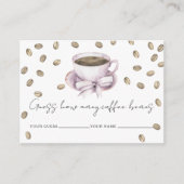 Carte D'accompagnement L'amour nuptial brasse Combien de fèves de café (Devant)