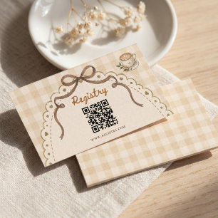 Carte D'accompagnement L'amour prépare un café Floral Vintage Personnalis