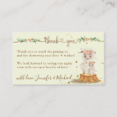 Carte D'accompagnement Lampe verte à la chaux Mouton Baby shower Merci (Devant)