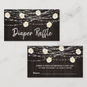 Carte D'accompagnement *~* Lampes à cordes rustiques en bois de fraisage (Devant / Derrière)