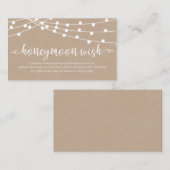 Carte D'accompagnement Lampes à cordes rustiques kraft, Fonds pour lune d (Devant / Derrière)