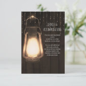 Carte D'accompagnement Lanterne Rustique & Éclairages Bois Brun Détails d (Debout devant)