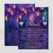 Carte D'accompagnement Lanternes de nuit Mystic Marrakesh Détails Mariage (Devant / Derrière)