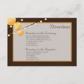 Carte D'accompagnement Lanternes en papier 3x5 Directions sur cintres (Devant)