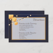 Carte D'accompagnement Lanternes en papier 3x5 Directions sur les cintres (Devant / Derrière)