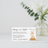 Carte D'accompagnement Lapin Bunny Mignon Apporte un livre (Debout devant)
