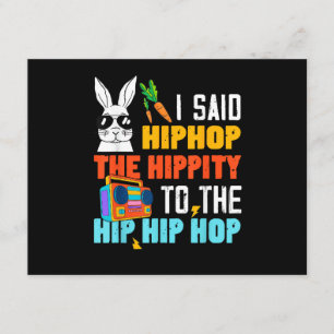 Carte D'accompagnement Lapin de Pâques drôle Hip Hop Hippity Garçons Fill
