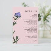 Carte D'accompagnement L'aquarelle rustique fleurit le Mariage floral (Debout devant)