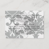 Carte D'accompagnement large et noir bold damask (Dos)