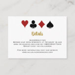 Carte D'accompagnement Las Vegas Casino Black Gold White Mariage Détails<br><div class="desc">Éblouissez vos invités en leur envoyant ces fabuleux poker noir,  blanc et or costume de carte détails carte de boîtier avec leur invitation. Ils auront l'information dont ils ont besoin pour réserver leur voyage et attendent avec impatience ce mariage incontournable !</div>