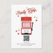 Carte D'accompagnement Las Vegas Casino Destination Mariage Rouge (Devant)