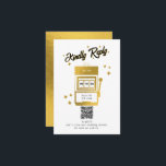 Carte D'accompagnement Las Vegas Casino Destination Wedding Gold<br><div class="desc">Un design mariage à thème unique dessiné à la main par Las Vegas Casino. Destination moderne Las Vegas, Nevada thème mariage avec cartes à jouer, casino de jeux d'argent illustrations à thème. Un faux or Las Vegas mariage RSVP design carte de boîtier idéal pour les mariages à thème casino. Des...</div>