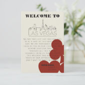 Carte D'accompagnement Las Vegas Casino Skyline Mariage Welcome Bag Card (Debout devant)