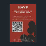 Carte D'accompagnement Las Vegas Casino Skyline Wedding RSVP QR Code<br><div class="desc">Une carte de boîtier de réponse RSVP amusante et moderne avec code QR pour obtenir une réponse de présence pour votre événement à Las Vegas! Cette carte d'invitation RSVP comprend graphite noir gras de carte à jouer carte graphiques, un rendu moderne de la ligne d'horizon de Las Vegas, ainsi que...</div>