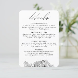 Carte D'accompagnement Las Vegas Mariage Petits détails verticaux