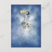 Carte D'accompagnement L'astronaute spatiale lance des roquettes Baby sho (Dos)