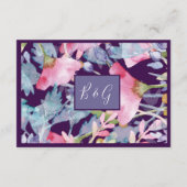 Carte D'accompagnement lavande aquarelle fleur sauvage verdure feuillage (Dos)