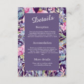 Carte D'accompagnement lavande aquarelle fleur sauvage verdure feuillage (Devant)