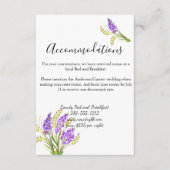 Carte D'accompagnement Lavande d'aquarelle et fleurs vertes (Devant)