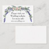 Carte D'accompagnement Lavande eucalyptus rose roses roses blanches (Devant / Derrière)