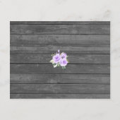 Carte D'accompagnement Lavande Fleurs Vieux Grange Mariage Réception (Dos)