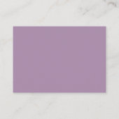 Carte D'accompagnement Lavande Purple & Grey Elegant Wedding Registry (Dos)