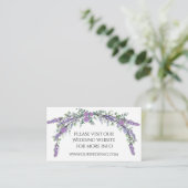 Carte D'accompagnement Lavande violet Rose et Eucalyptus (Debout devant)