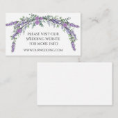 Carte D'accompagnement Lavande violet Rose et Eucalyptus (Devant / Derrière)