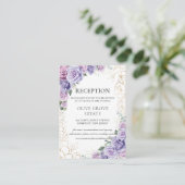 Carte D'accompagnement Lavande Violette Lavande Florale Réception de mari (Debout devant)