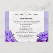 Carte D'accompagnement Lavander Hydrangeas Réservations De Chambre (Devant)