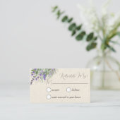 Carte D'accompagnement Lave rustique et sauge RSVP (Debout devant)