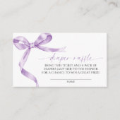 Carte D'accompagnement Lavender Bow Diaper Raffle (Devant)