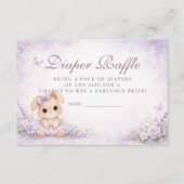 Carte D'accompagnement Lavender Bunny Floral Diapper Raffle (Devant)
