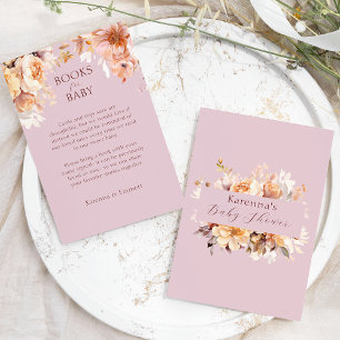 Carte D'accompagnement Lavender Floral Fall Baby showers Livres Pour Bébé