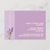 Carte D'accompagnement Lavender Love Mariage Hébergement (Devant)